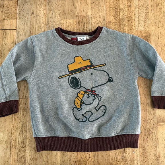 Zara x Peanuts Snoopy Camping Sweatshirt - Picture 1 of 1